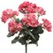 18" Pink Geranium Bush - 7 Silk Flowers & 32 Leaves, Lifelike Greenery, Indoor/Outdoor Decor - Perfect for Home, Garden, Spring & Summer Displays, Floral Home by Artificial Flowers